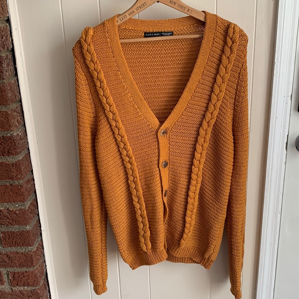 Zara man knit cardigan